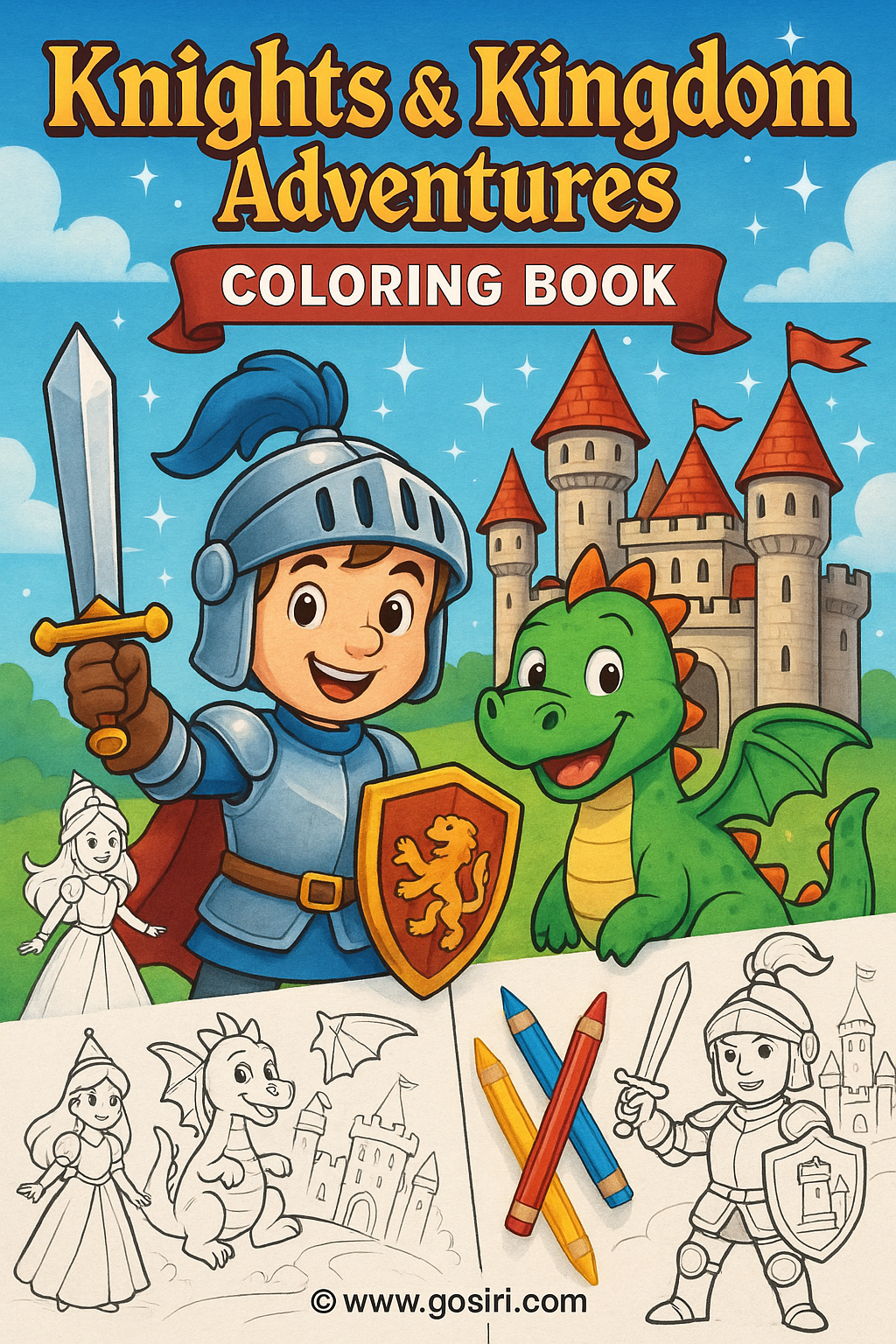Knights & Kingdom Adventures - printable Coloring Book 