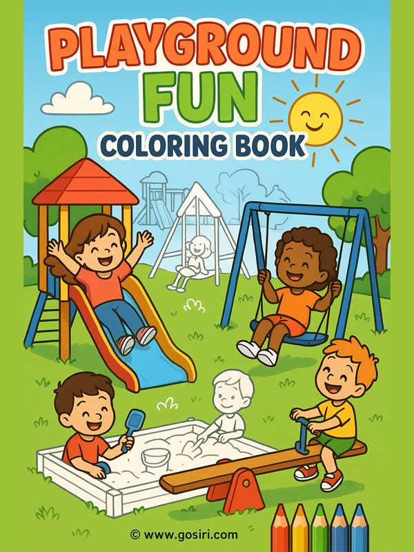  Playground Fun - Printable Coloring Book