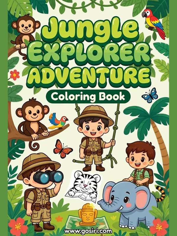Jungle Explorer Adventure (Kids) – Printable Coloring Book