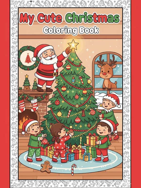My Cute Christmas – Printable Coloring Book