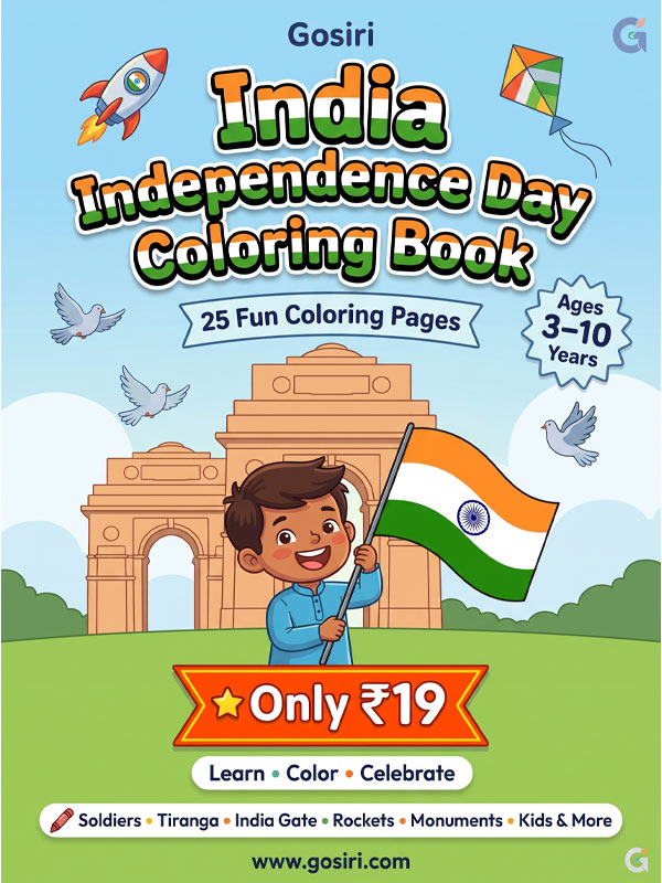 India Independence Day Coloring Book